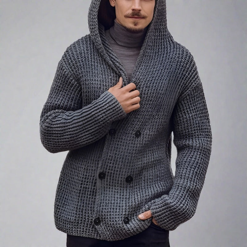 Chill Factor 100: Men's Hooded Cardigan For Maximum Vibes