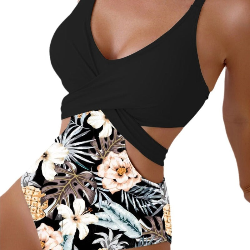 Showstopping Style: Floral Cut-Out Swimsuit