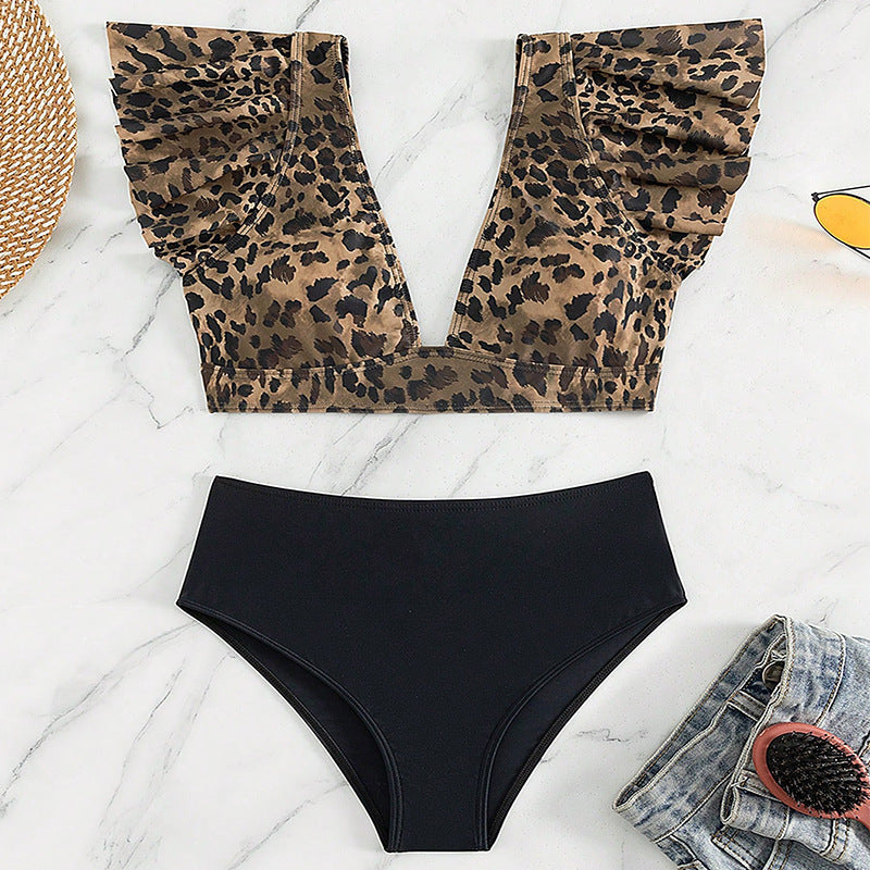 Fierce & Flirty: Leopard Print Flounce Swimsuit