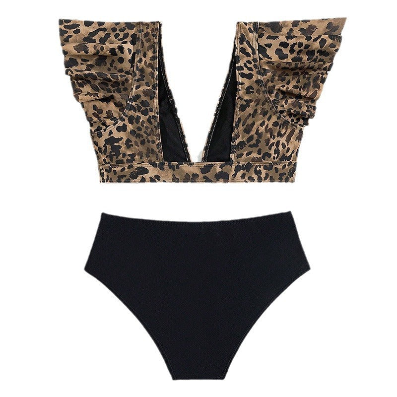 Fierce & Flirty: Leopard Print Flounce Swimsuit