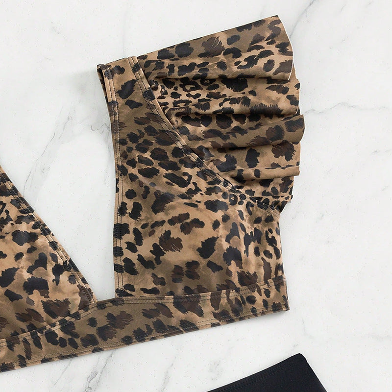 Fierce & Flirty: Leopard Print Flounce Swimsuit