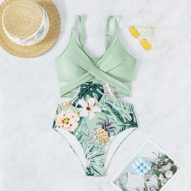 Showstopping Style: Floral Cut-Out Swimsuit