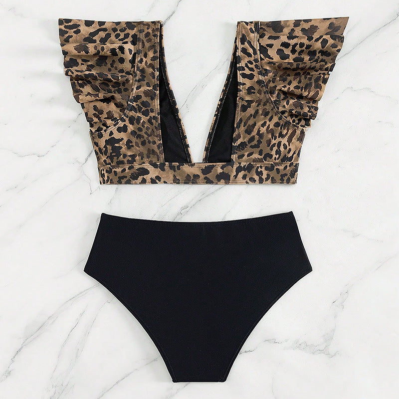 Fierce & Flirty: Leopard Print Flounce Swimsuit