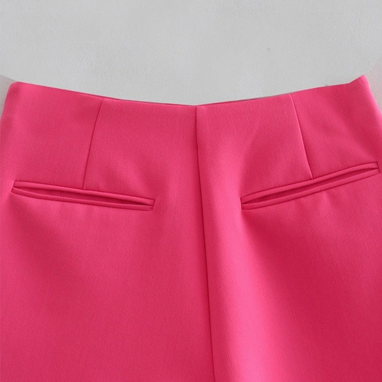 Versatile & Stylish SKORT: High Waist, Back Pockets & Side Zipper