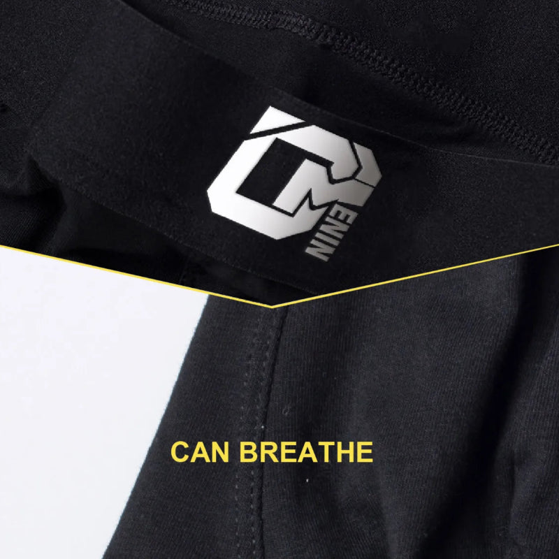 Black jacket with a logo and text 'CAN BREATHE' on a white background