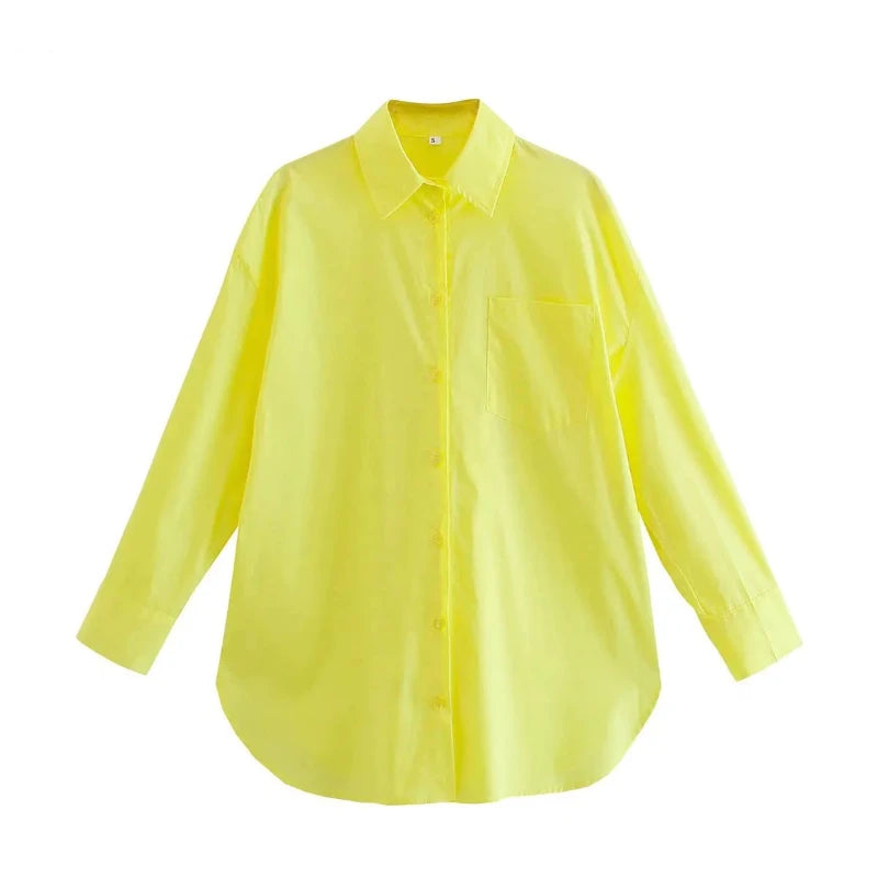 Sweet & Simple: Women's Candy Colors Long Sleeve Shirts