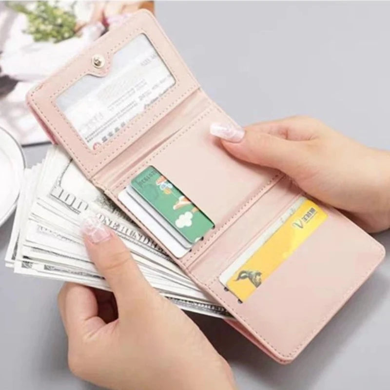 Mini Marvel: Compact Leather Coin Purse With Heart Charm