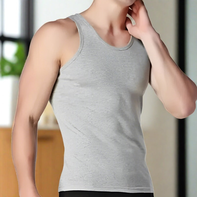 3pcs Cotton Sleeveless Undershirts: Soft, Comfortable & Durable