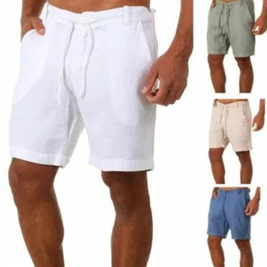 Summer's Perfect Pair: Men's Classic Linen Shorts