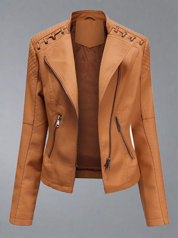 Elevated Faux Leather Jacket: For A Sleek Silhouette