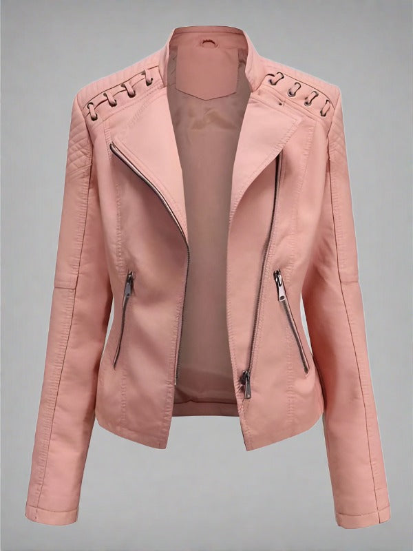 Elevated Faux Leather Jacket: For A Sleek Silhouette