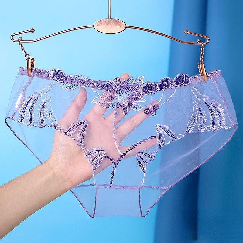 Transparent Flowered Sexy Panties