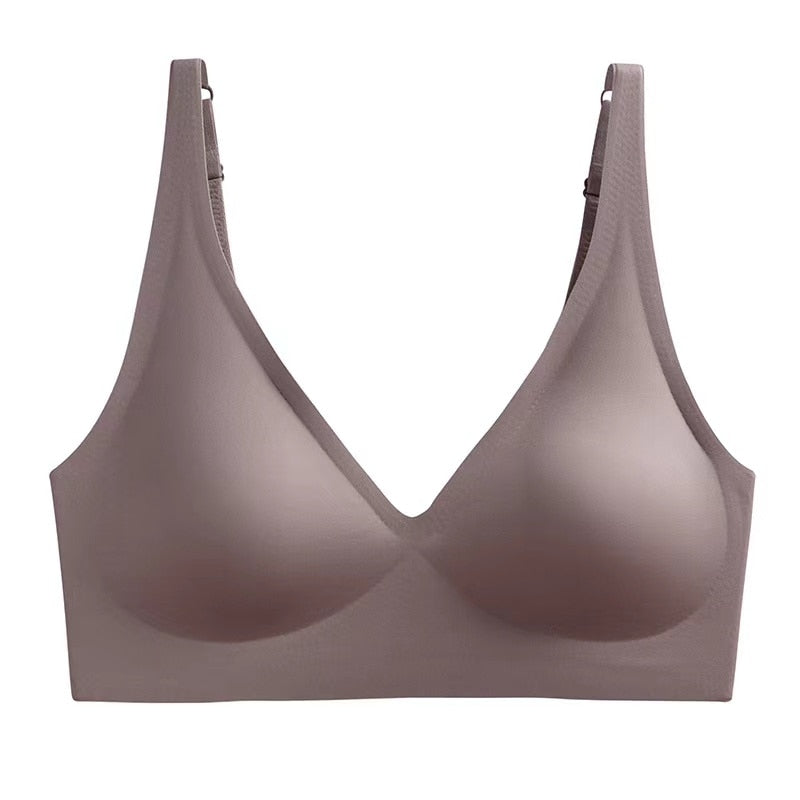 No Steel Ring, Seamless, Small Chest Gathered Bra