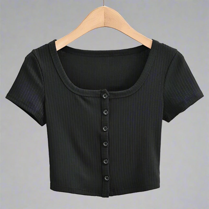 Dapper & Versatile Rib Knit Crop Top