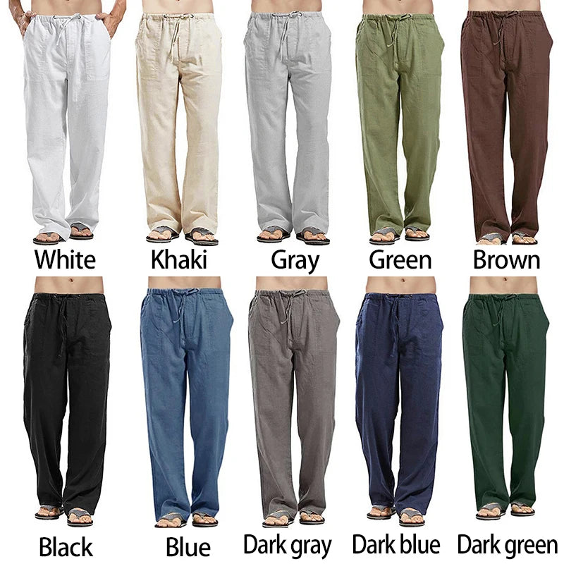 Modern Minimalism: Men's Relaxed-Fit Linen Trousers