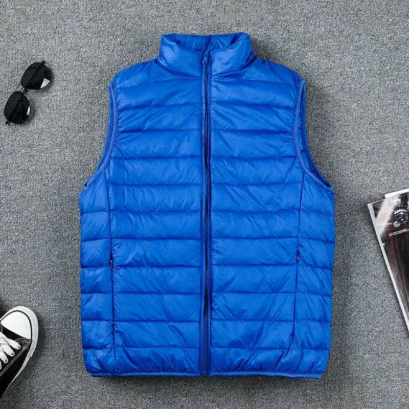 Stay Warm, Stay Stylish: Men's Ultralight Duck Down Puffer Vest