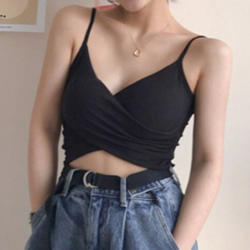 Striking Pure Color Crop Top