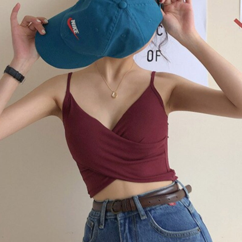 Striking Pure Color Crop Top