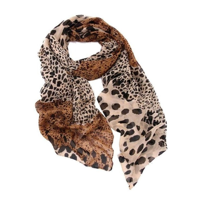 Leopard Print Chiffon Scarf: A Touch Of Luxury