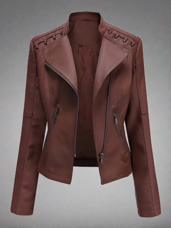 Elevated Faux Leather Jacket: For A Sleek Silhouette