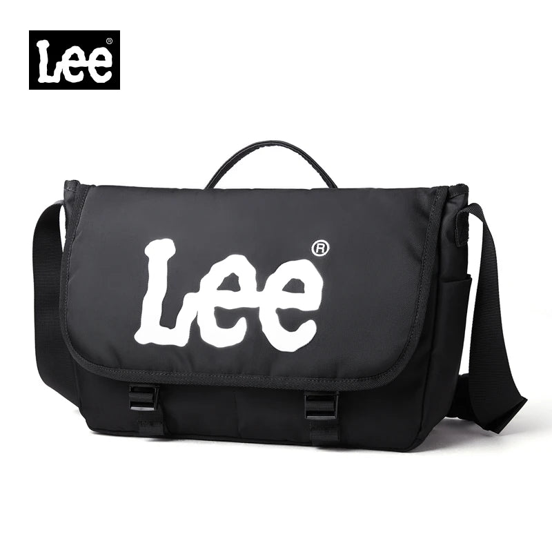 Black bag with 'Lee' branding on a white background