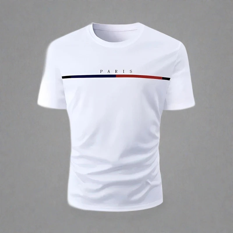 Simple Yet Striking: Men's T-Shirt Featuring A Chic PARIS Print