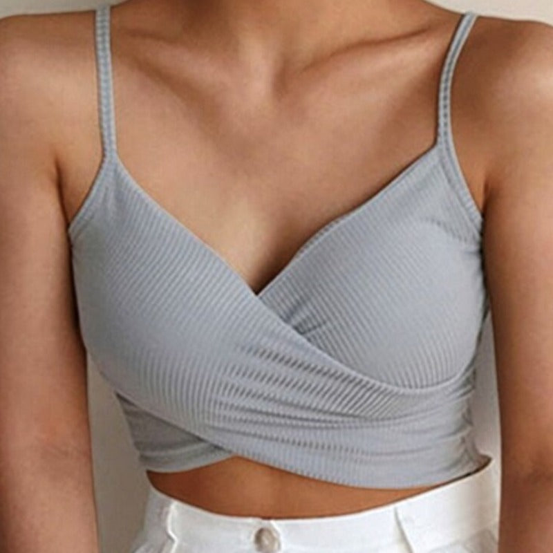 Striking Pure Color Crop Top