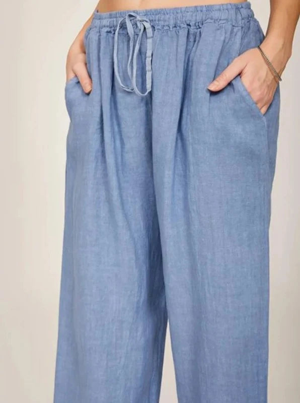 All-Day Comfort: Women's Loose Breathable Cotton Hemp Pants