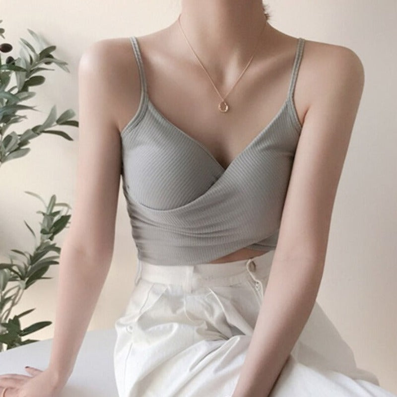 Striking Pure Color Crop Top