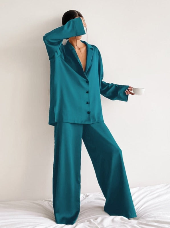 Charming Satin Silk Women's Oversized PJs