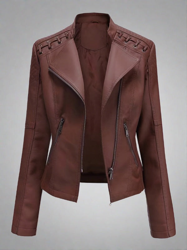 Elevated Faux Leather Jacket: For A Sleek Silhouette