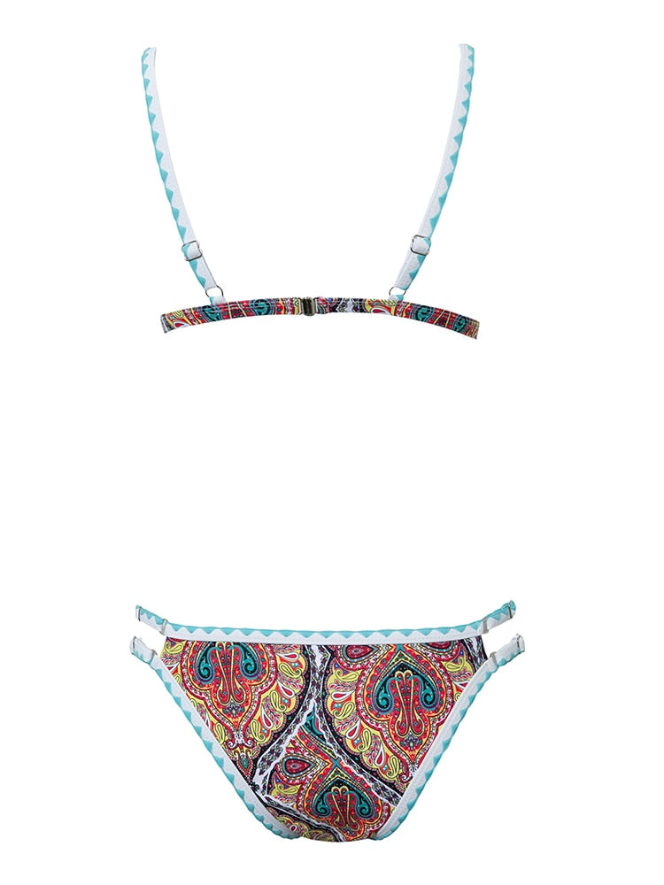 Triangle Micro Bikini Set: Push-Up Cups & High-Cut Leg Lines