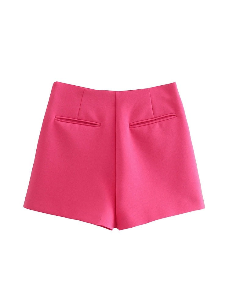 Versatile & Stylish SKORT: High Waist, Back Pockets & Side Zipper