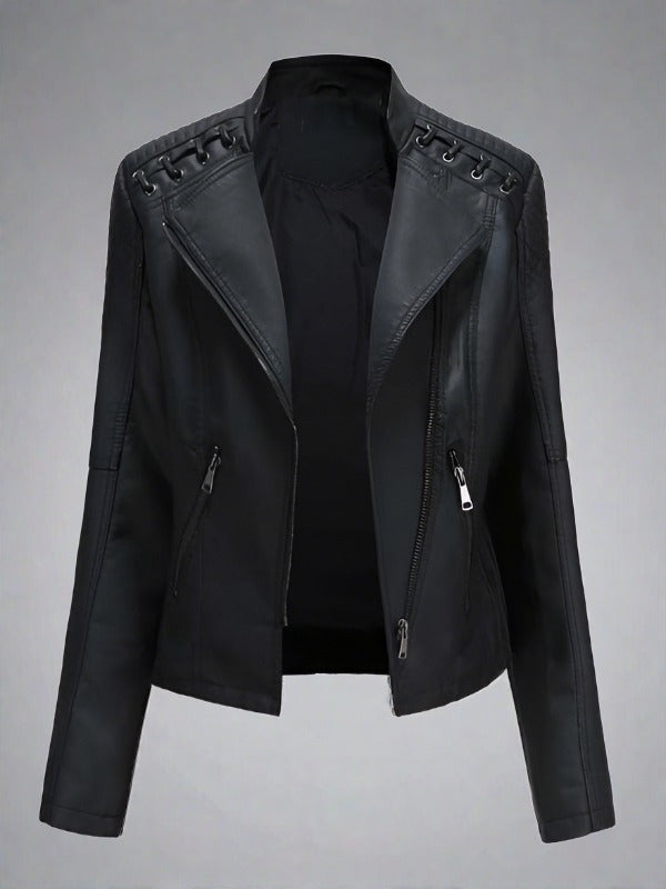 Elevated Faux Leather Jacket: For A Sleek Silhouette