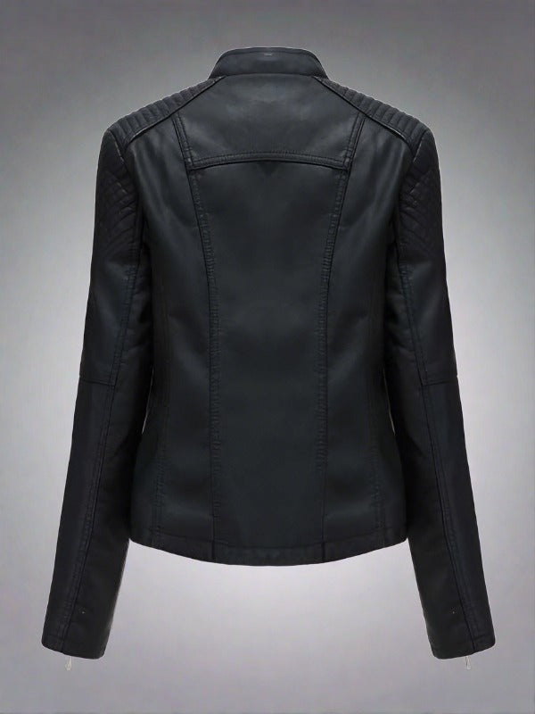 Elevated Faux Leather Jacket: For A Sleek Silhouette