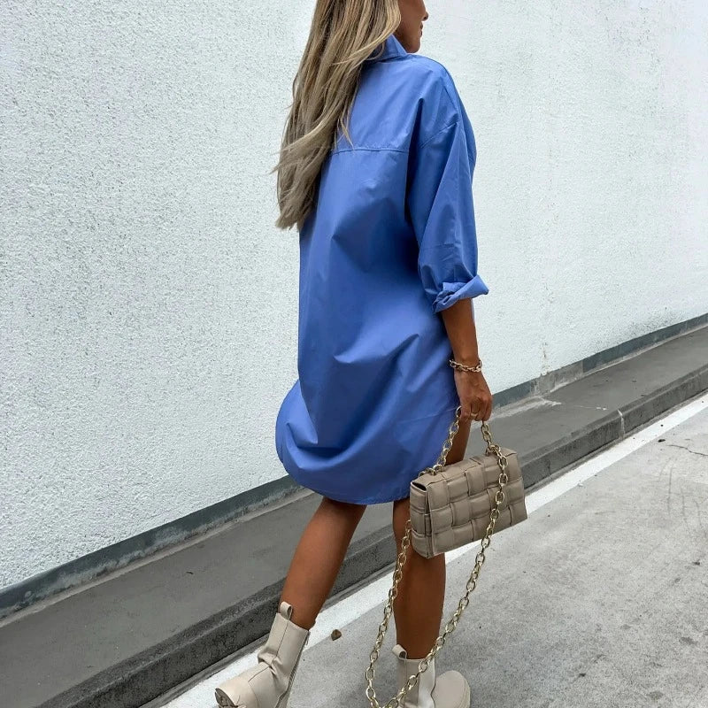 Work Ready, Weekend Chic: Women's Versatile Oversized Long Shirt