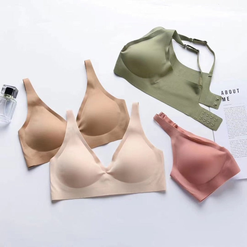 No Steel Ring, Seamless, Small Chest Gathered Bra