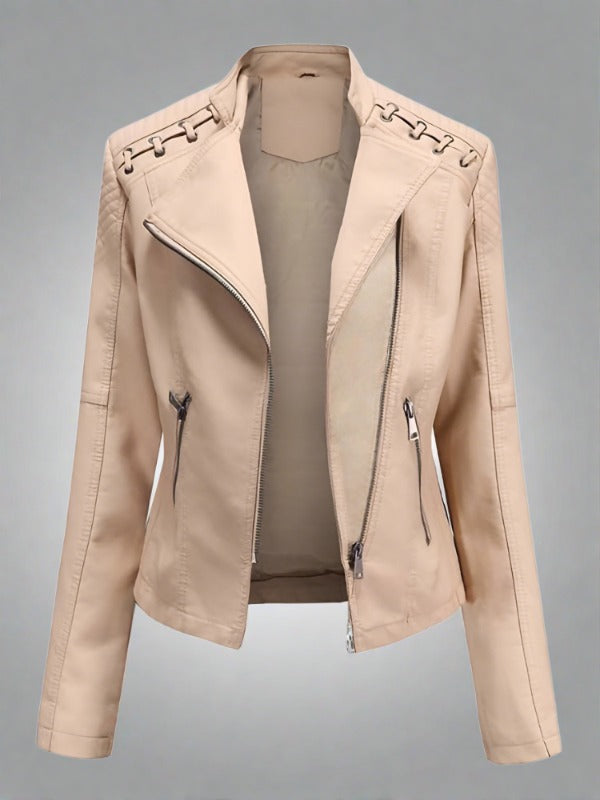 Elevated Faux Leather Jacket: For A Sleek Silhouette