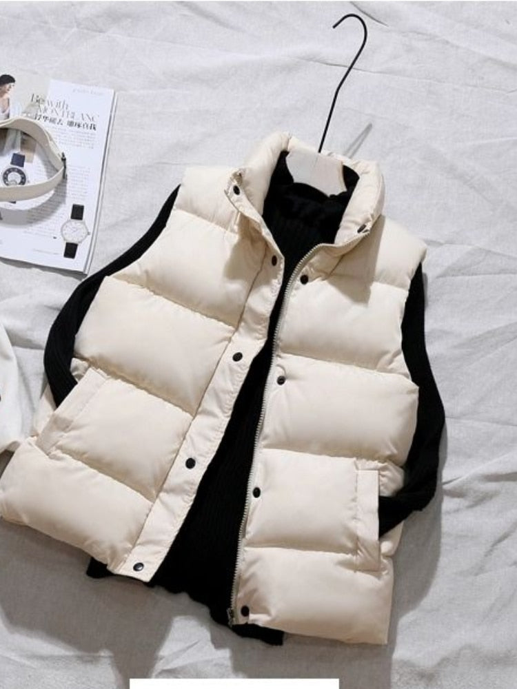 Cotton Padded Puffer Vests For Women