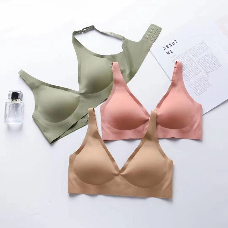 No Steel Ring, Seamless, Small Chest Gathered Bra