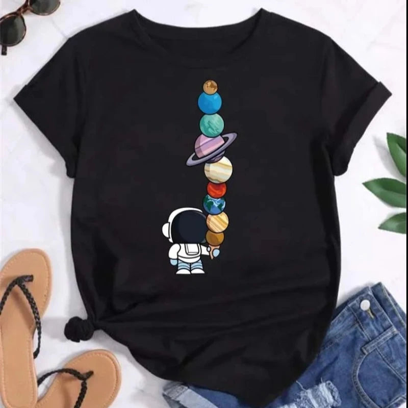 Blast Off In Style: Graphic Tee For Girls & Women