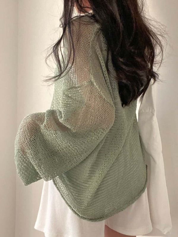 Effortless Edge: Oversize Hollow Out Pullover (Soft Fabric, Everyday Wear)