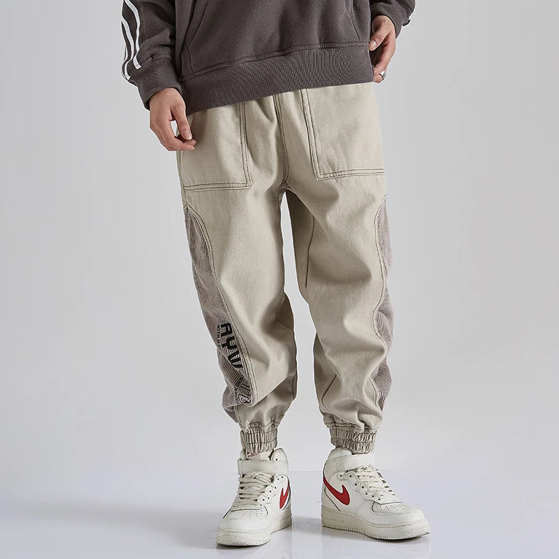 Patchwork Power: Elevate Your Streetwear With Corduroy Hip Hop Cargo Pants