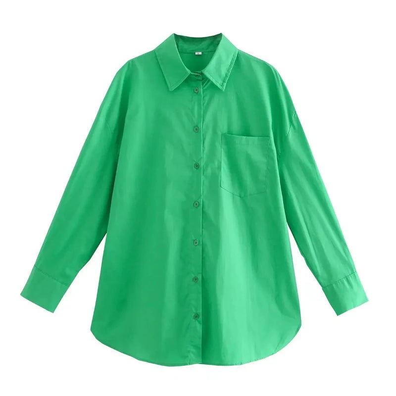 Sweet & Simple: Women's Candy Colors Long Sleeve Shirts