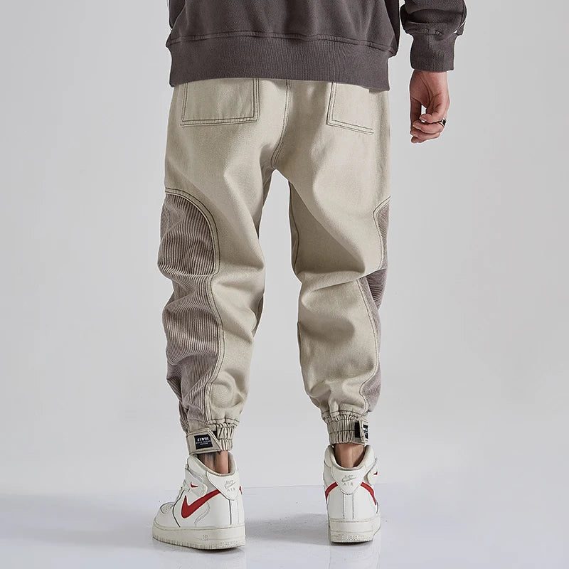 Patchwork Power: Elevate Your Streetwear With Corduroy Hip Hop Cargo Pants