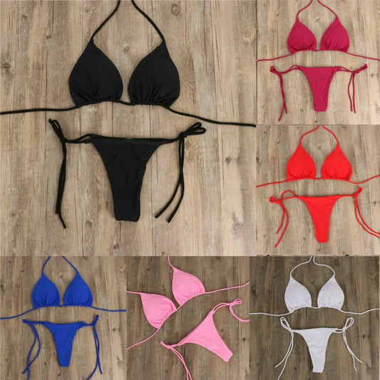 Alluring Triangle Bra & Tie Side Panty Bikini Set