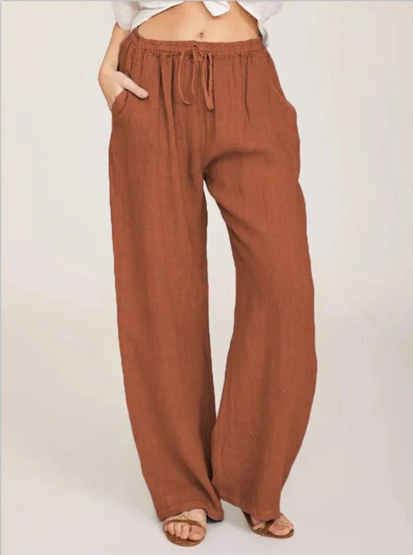 All-Day Comfort: Women's Loose Breathable Cotton Hemp Pants