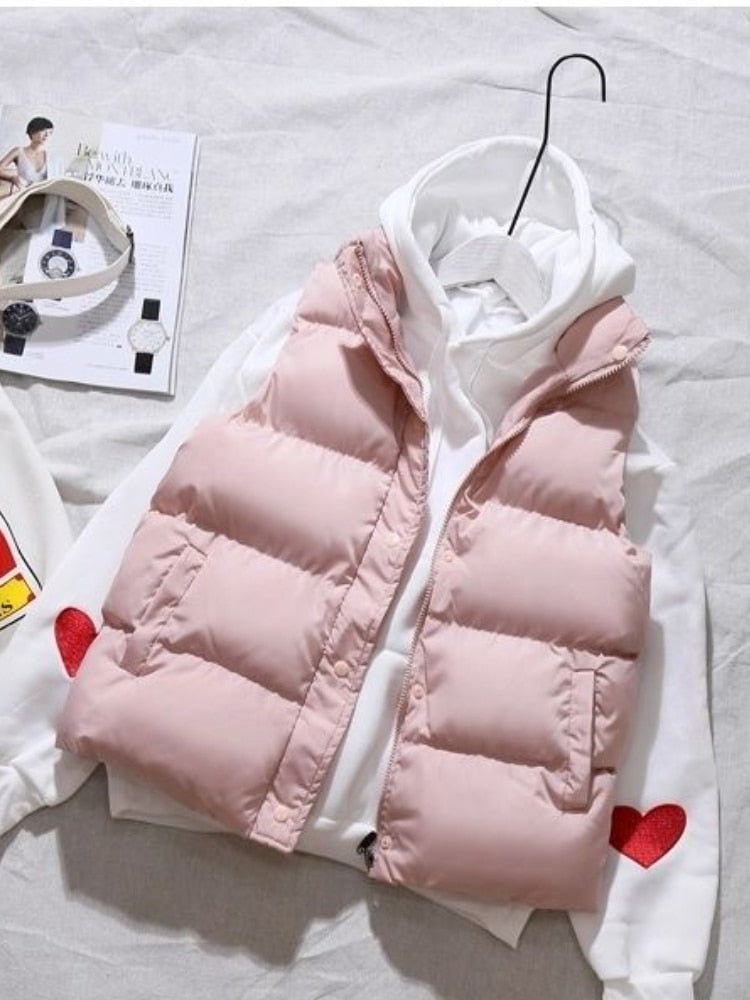 Cotton Padded Puffer Vests For Women