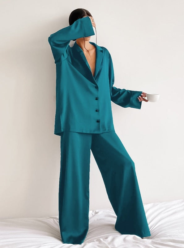 Charming Satin Silk Women's Oversized PJs