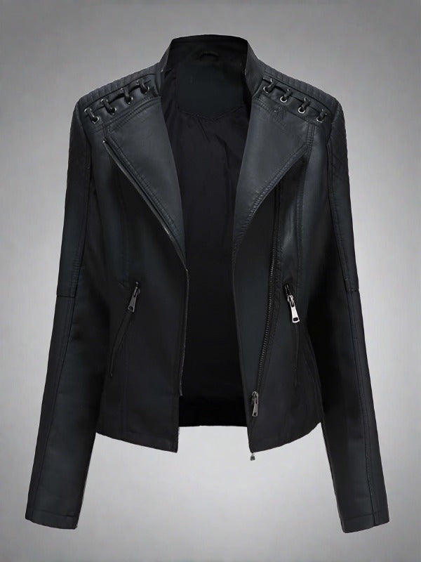 Elevated Faux Leather Jacket: For A Sleek Silhouette